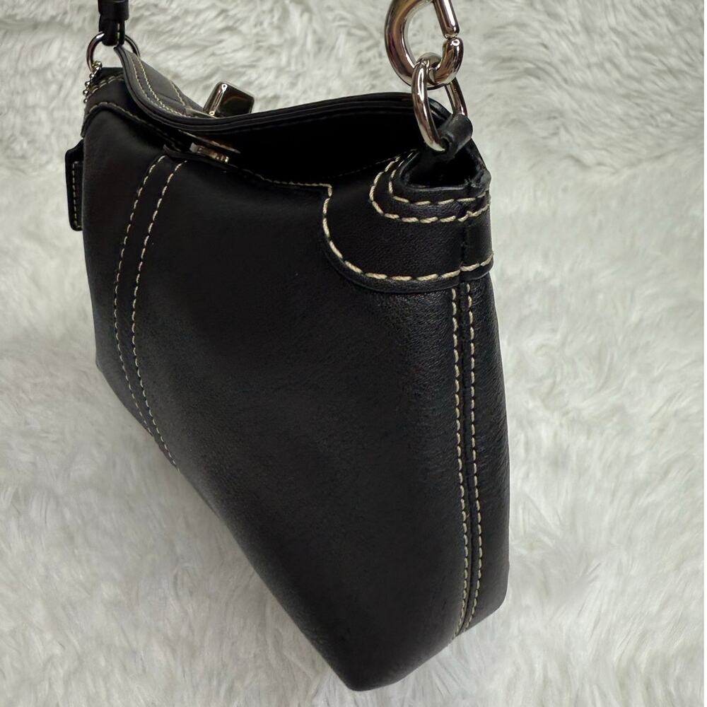 y2k COACH Black Signature Canvas Mini Purse Wristlet - Picture 5 of 11